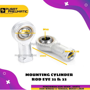 Connector Cylinder Rod eye/Mata Ikan Cylinder 25 & 32 M10 x 1.25