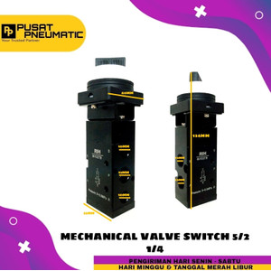 MECHANICAL VALVE TYPE SWITCH SELECTOR 5 LUBANG SYSTEM 5/2 DRAT 1/4"