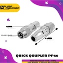 QUICK COUPLER Type PP40 untuk selang OD 12 + Connector Coupler COWO