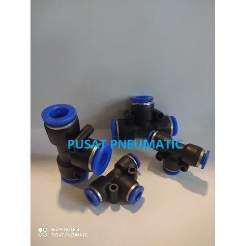 TEE 16MM FITTING PNEUMATIC TEE selang 16mm x 16mm x 16mm