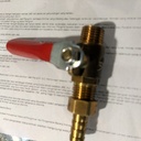 Kran kompressor 1/4" kuningan