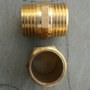 Double Nepel Kuningan Drat 1/4"