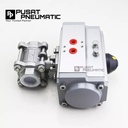 Ball Valve 3pc Body ss 1" + Actuator Pneumatic Double Acting