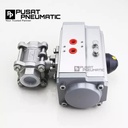 Ball Valve 3pc Body ss 1/2" + Actuator Pneumatic Double Acting