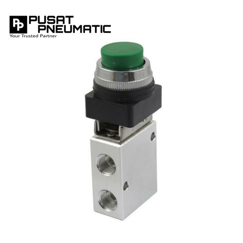 MECHANICAL VALVE PUSH BUTTON 3 LOBANG 3/2 DRAT 1/4"