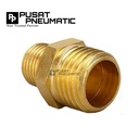 Double Nepel Kuningan Drat 1/8" x 1/4"