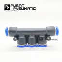 Fitting pneumatic 5 way, 5 lubang selang 8 mm
