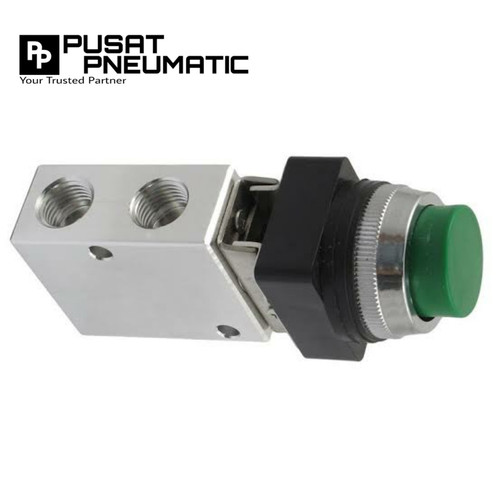 MECHANICAL VALVE PUSH BUTTON 3 LOBANG 3/2 DRAT 1/4"