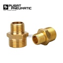 Double Nepel Kuningan Drat 1/8" x 1/4"