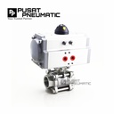 Ball Valve 3pc Body ss 1" + Actuator Pneumatic Double Acting
