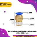 FITTING LURUS MALE PNEUMATIC SELANG 8MM DRAT 1/4"