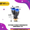 FITTING Y DRAT  2 TUBE UKURAN 6 MM DRAT UKRAN 3/8"(16MM)