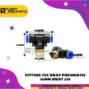 FITTING TEE(EPB) KIRI KANAN TUBE 10 MM Drat 3/8"(16mm)
