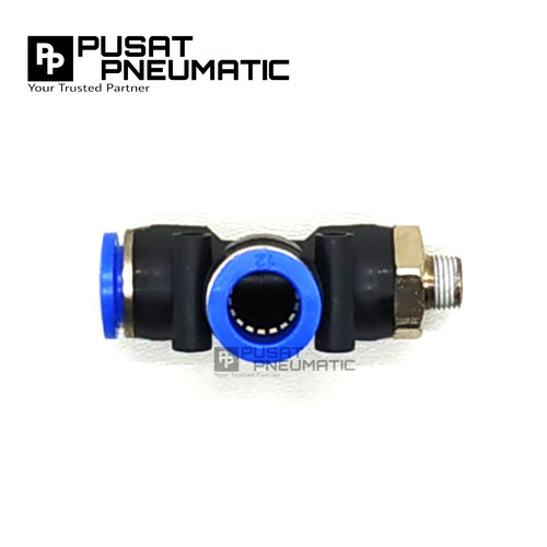 FITTING TEE DRAT DI SAMPING 1/8(10MM) TUBE SAMA UKURAN 10MM
