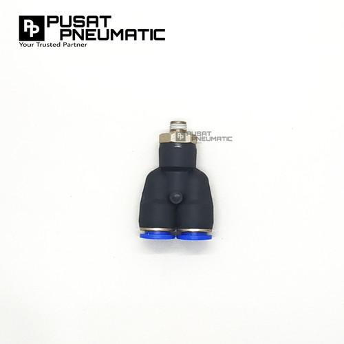 FITTING Y DRAT 2 TUBE UKURAN 10 MM DRAT UKRAN 1/4"(12MM)