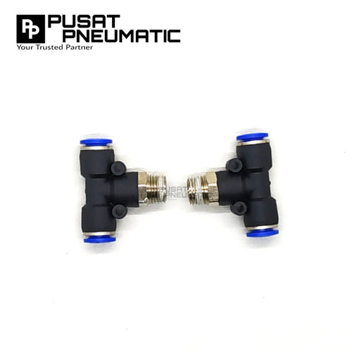 FITTING TEE(EPB) KIRI KANAN TUBE 10 MM Drat 1/4"(12mm)