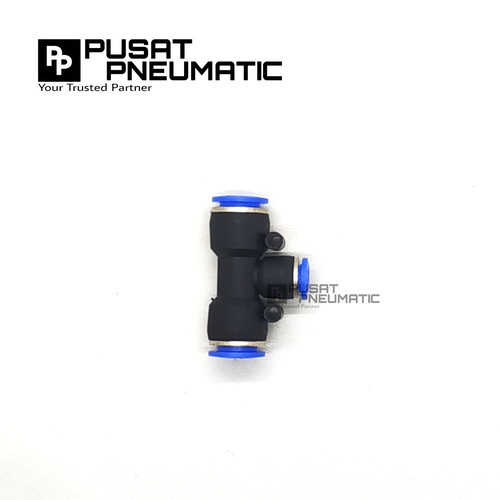 FITTING TEE REDUCE PNEUMATIC SELANG 10MM KIRI KANAN 6MM BAWAH