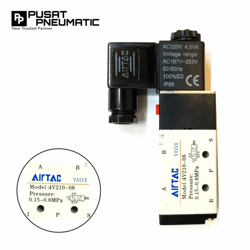 Solenoid valve 4v210 08 Airtac 220v ac / 24 v dc / 110v ac