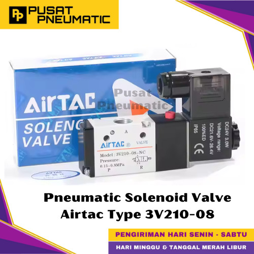 Solenoid Valve 3v210 08 Airtac 220v ac/ 24v dc/ 110