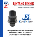 Swing Check Valve / Kleb Tabok PVC 6" inch Merk KDJ Taiwan