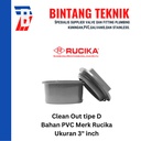 Clean Out / Tutup Septic Tank PVC Rucika 3" inch D (Tipis)