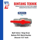 Ball Valve / Stop Kran 1/2" inch PVC Rucika