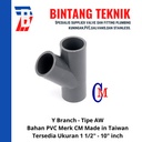 Y Branch 8" inch PVC AW Merk CM Taiwan