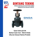 Gate Valve 2" inch Cast Iron Onda JIS 5K