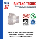 Reducer Vlok Sok 1" x 3/4" Besi Galvanis TSP