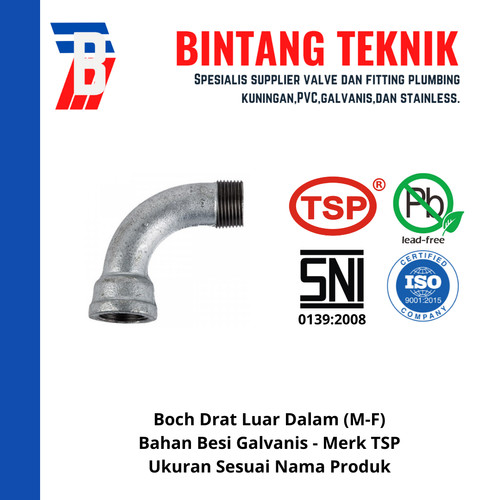 Boch 1/2" inch Besi Galvanis TSP