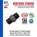 Double Nepel 1" inch Besi Hitam TSP