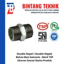 Double Nepel 1/2" inch Besi Galvanis TSP