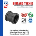 Socket 1" inch Besi Hitam TSP Drat Dalam