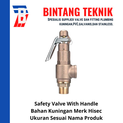 Safety Valve Hisec 1/2" inch Handle Kuningan