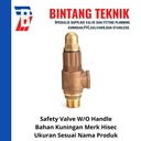Safety Valve Hisec 1 1/2" inch Tanpa Handle Kuningan