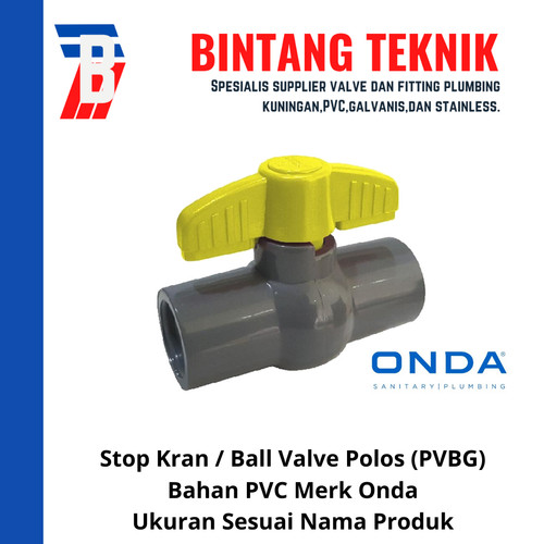 Stop Kran / Ball Valve PVC 2" inch Onda PVBG (Polos)