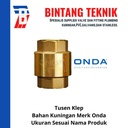 Tusen Klep 1 1/4" inch Kuningan Onda