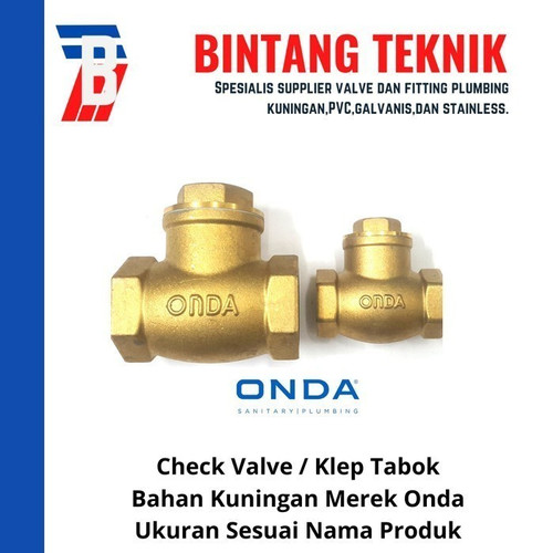 Check Valve 2 1/2" inch Kuningan Onda