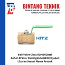 Ball Valve 1 1/2" inch Kuningan Kitz Class #600 W.O.G