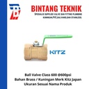 Ball Valve 1 1/4" inch Kuningan Kitz Class #600 W.O.G