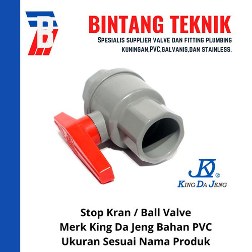 Ball Valve / Stop Kran 1" inch PVC KDJ