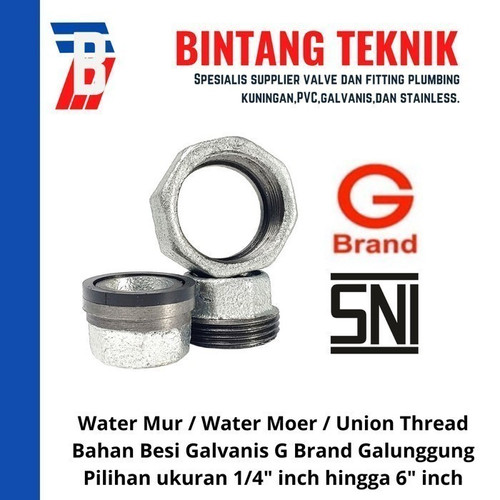 Water Mur Drat 3" inch Besi Galvanis G Brand Galunggung