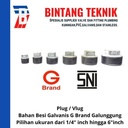 Plug 2" inch Besi Galvanis G Brand Galunggung