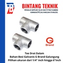 Tee Besi Galvanis 3/8" inch G Brand Galungung