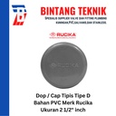 Dop / Cap PVC Rucika 2 1/2" inch D (Tipis)