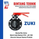 Butterfly Valve PVC 5" inch Zuki Lever Handle