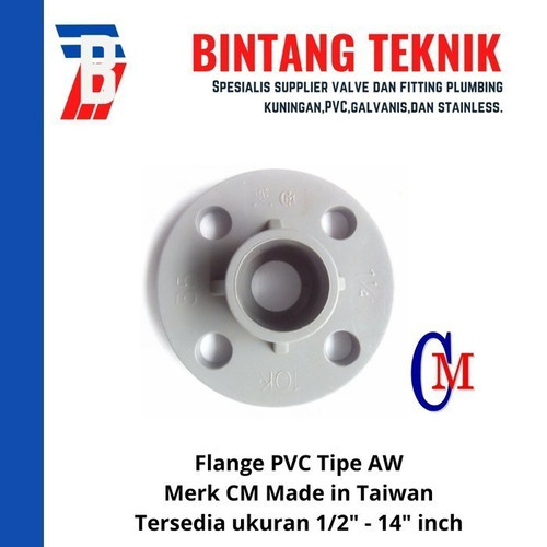 Flange 12" inch PVC AW Merk CM Taiwan