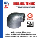 Reducer Elbow / Knee 3/4" x 1/2" Galvanis G Brand Galunggung