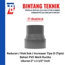 Reducer Sok / Vlok Sok 2" x 1 1/2" PVC Rucika D - Increaser