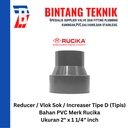 Reducer Sok / Vlok Sok 2" x 1 1/4" PVC Rucika D - Increaser